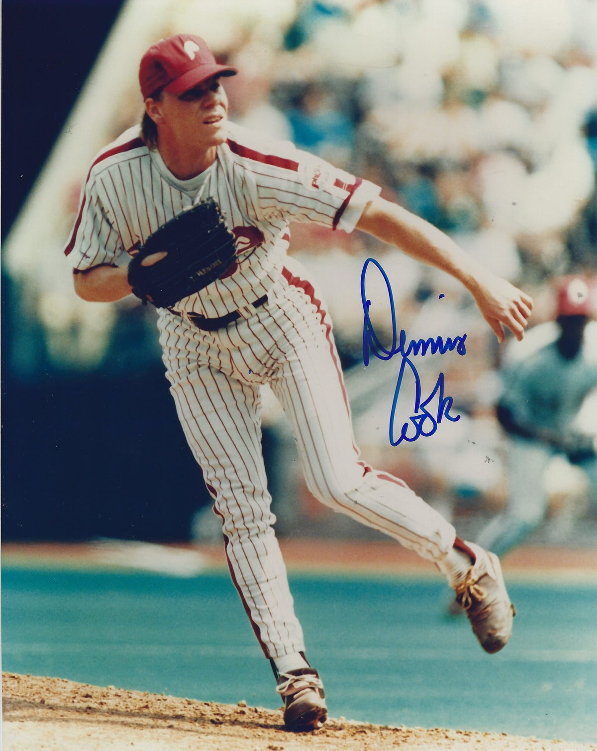 AUTOGRAPHED Dennis Cook 8X10 Philadelphia Phillies Photo