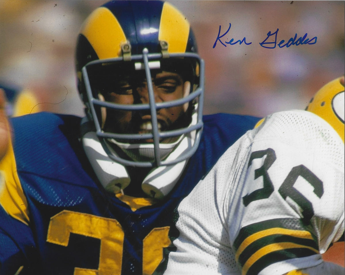 AUTOGRAPHED KEN GEDDES 8X10 Los Angeles Rams Photo