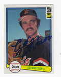 Autographed ED WHITSON San Francisco Giants 1982 Donruss Card