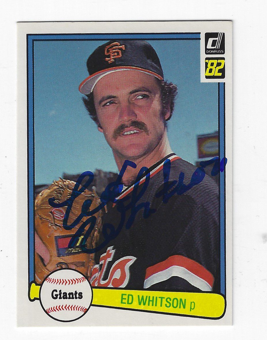 Autographed ED WHITSON San Francisco Giants 1982 Donruss Card