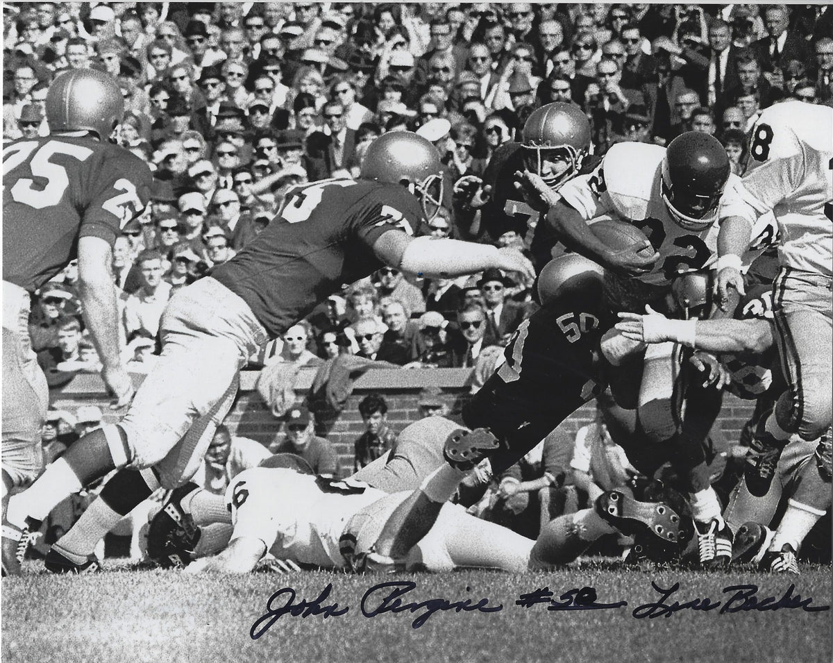 Autographed JOHN PERGINE 8x10 Notre Dame Photo