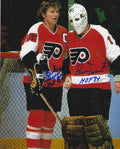 Autographed BOBBY CLARKE & BERNIE PARENT 8X10 Philadelphia Flyers Photo