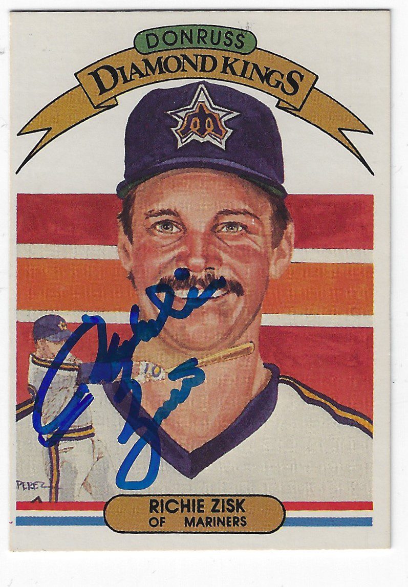 Autographed RICHIE ZISK 1982 Donruss Diamond King Card