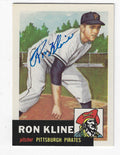 Autographed RON KLINE 1953 Topps Archives Card