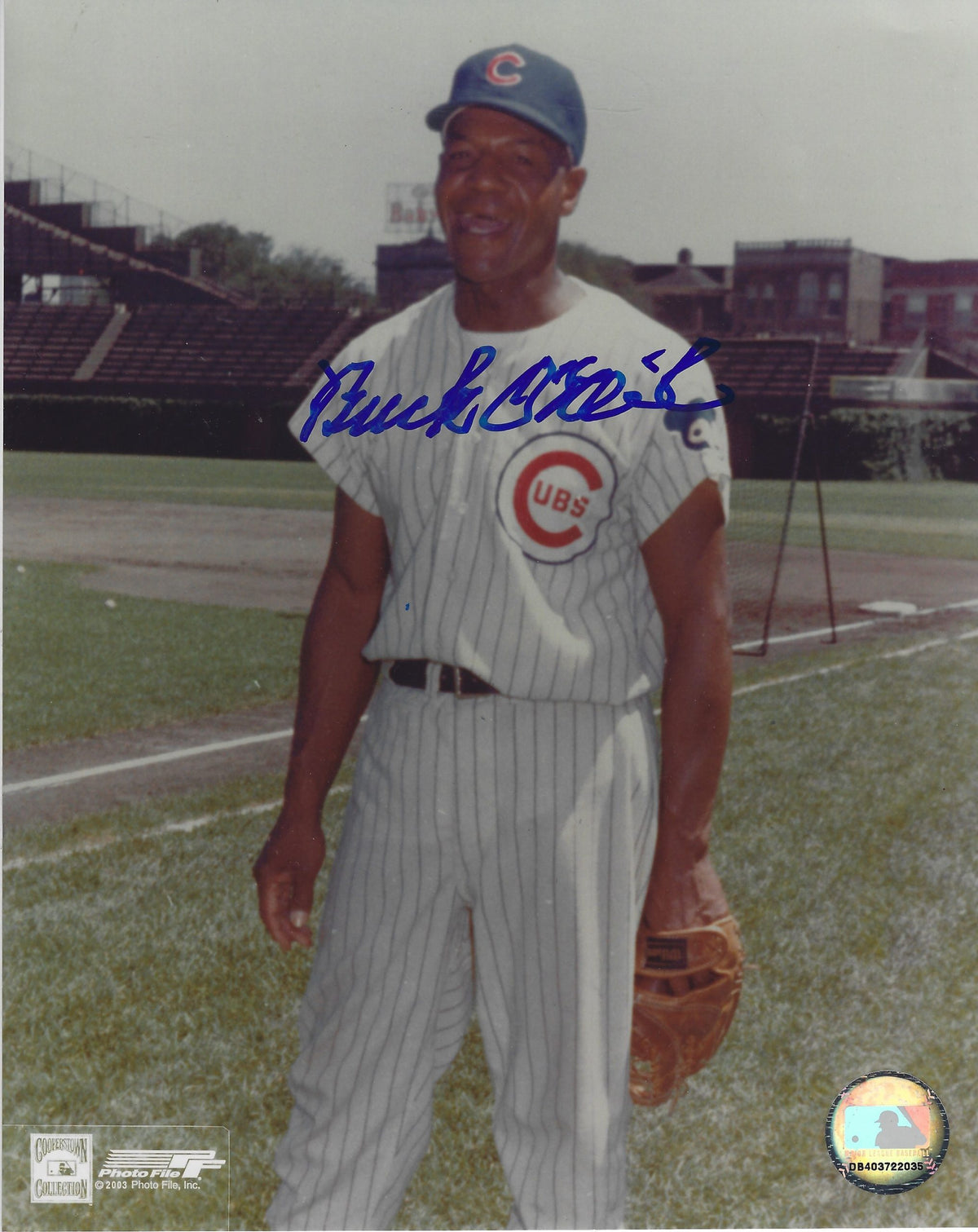 AUTOGRAPHED BUCK O'NEIL 8x10 Chicago Cubs Photo