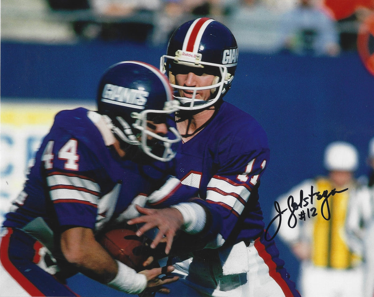AUTOGRAPHED JERRY GOLSTEYN 8X10 New York Giants Photo