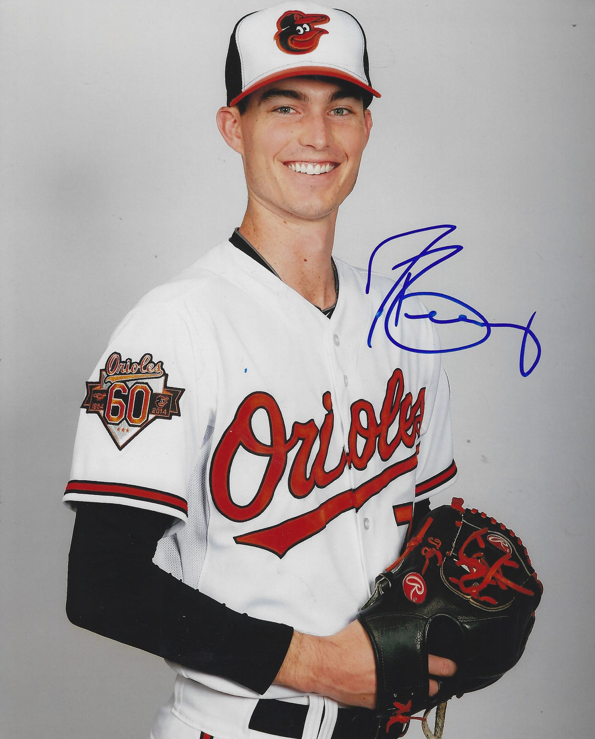 AUTOGRAPHED Tim Berry  8X10 Baltimore Orioles Photo