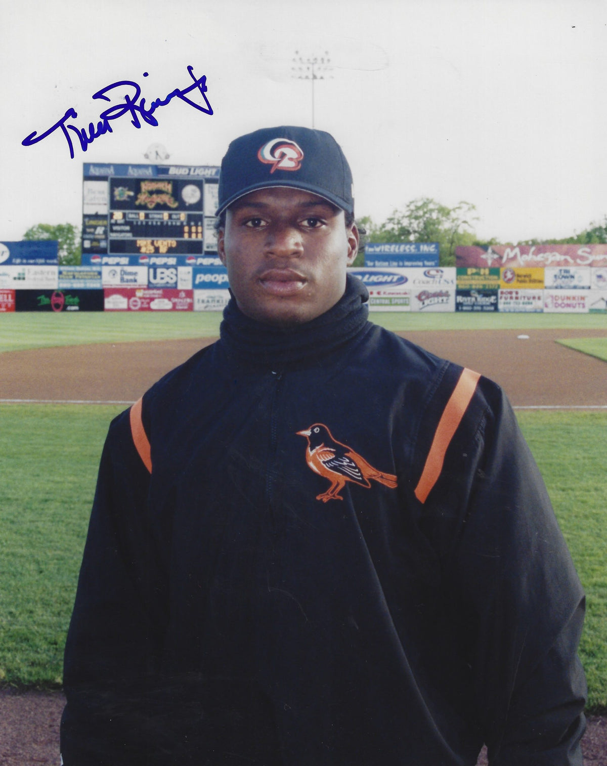AUTOGRAPHED TIM RAINES JR 8X10 Baltimore Orioles Photo