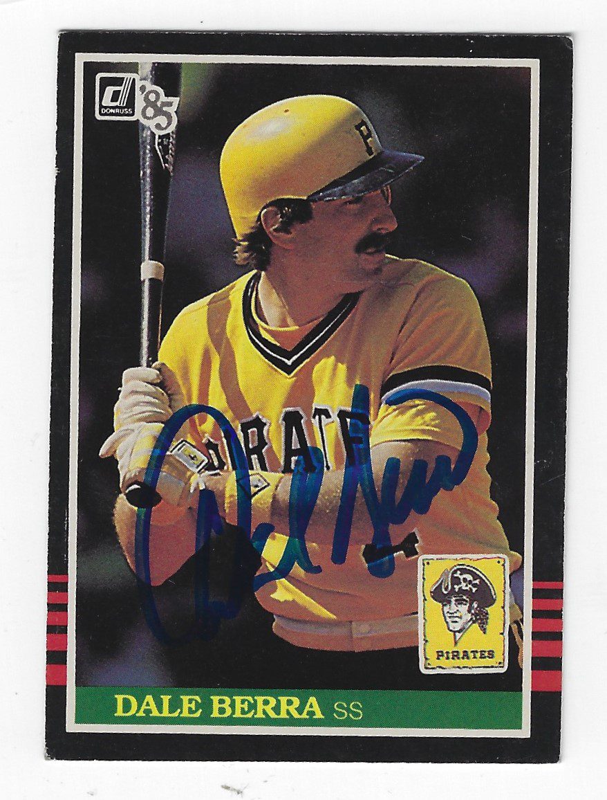 Autographed DALE BERRA Pittsburgh Pirates 1985 Donruss Card