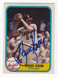 Autographed BRUCE KISON California Angels 1981 Fleer Card