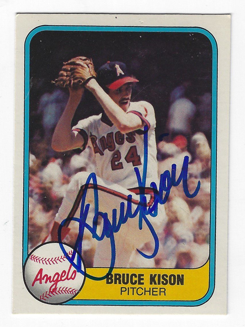 Autographed BRUCE KISON California Angels 1981 Fleer Card
