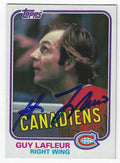GUY LAFLEUR Montreal Canadiens Autographed 1981-82 Topps Card