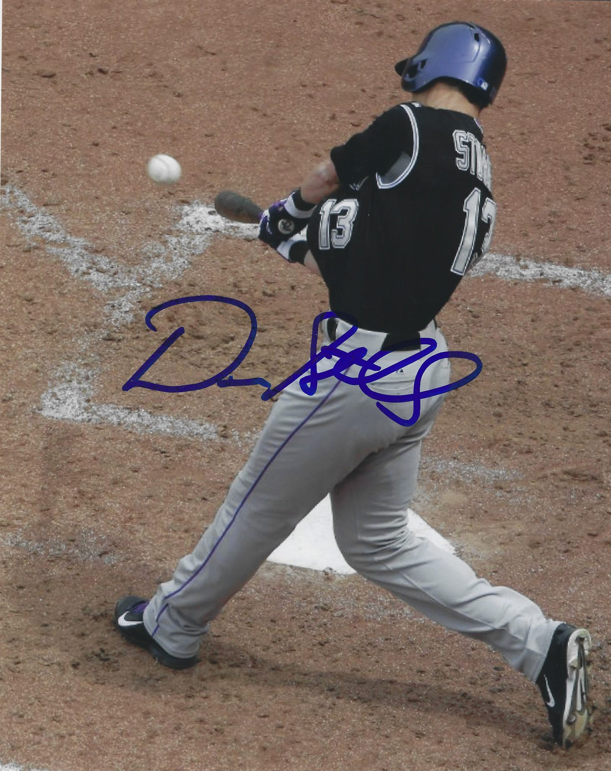 AUTOGRAPHED DREW STUBBS 8X10 Colorado Rockies Photo