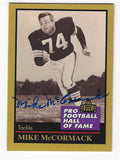Autographed MIKE MCCORMACK Cleveland Browns 1991 Enor Football card