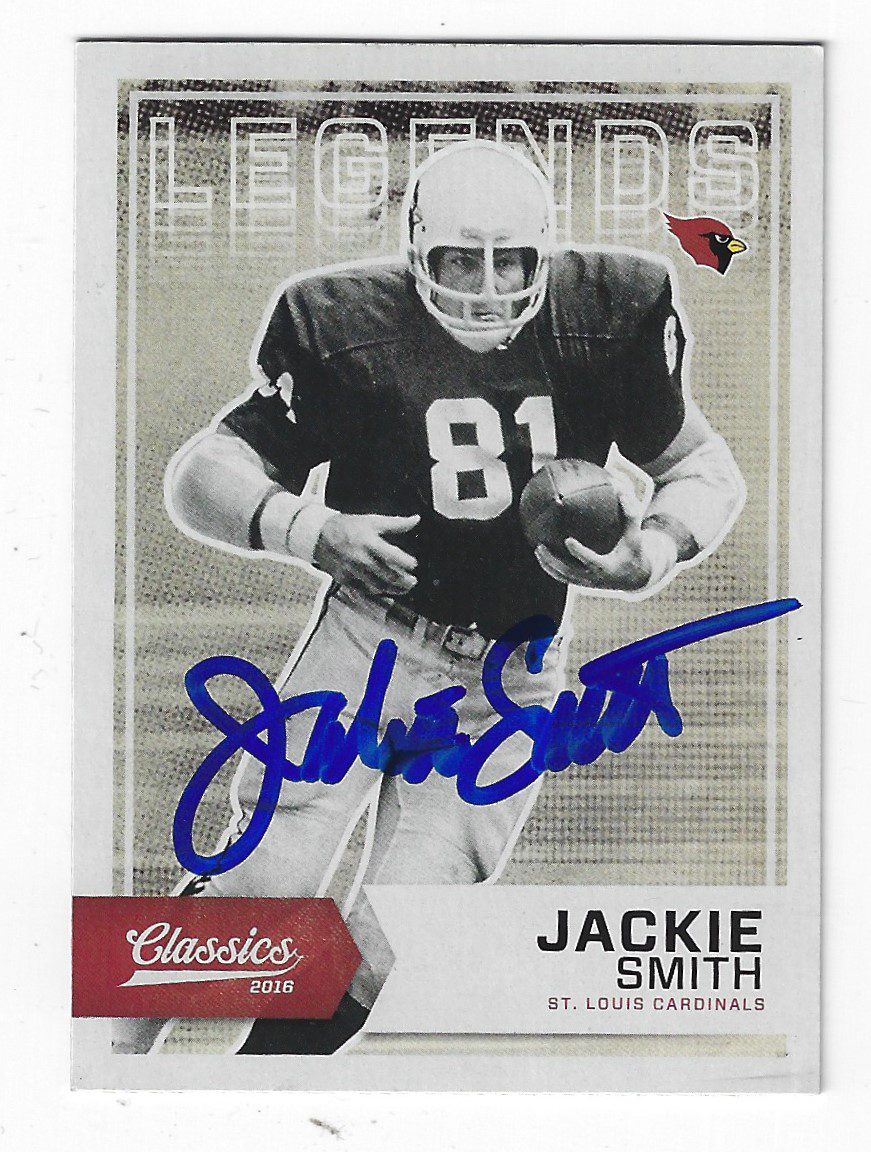 Autographed JACKIE SMITH St. Louis Cardinals 2016 Panini Classics Card
