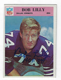 Autographed BOB LILLY Dallas Cowboys 1966 Philadelphia Gum Card