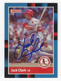 Autographed JACK CLARK St. Louis Cardinals 1988 Donruss