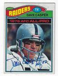 Autographed Dave Casper Oakland Raiders 1977 Topps Rookie card #380