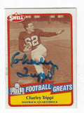Signed CHARLEY TRIPPI 1989 Swell Football Card