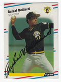 Autographed RAFAEL BELLIARD Pittsburgh Pirates 1988 Fleer Baseball Card
