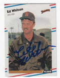 Autographed ED WHITSON San Diego Padres 1988 Fleer Baseball Card