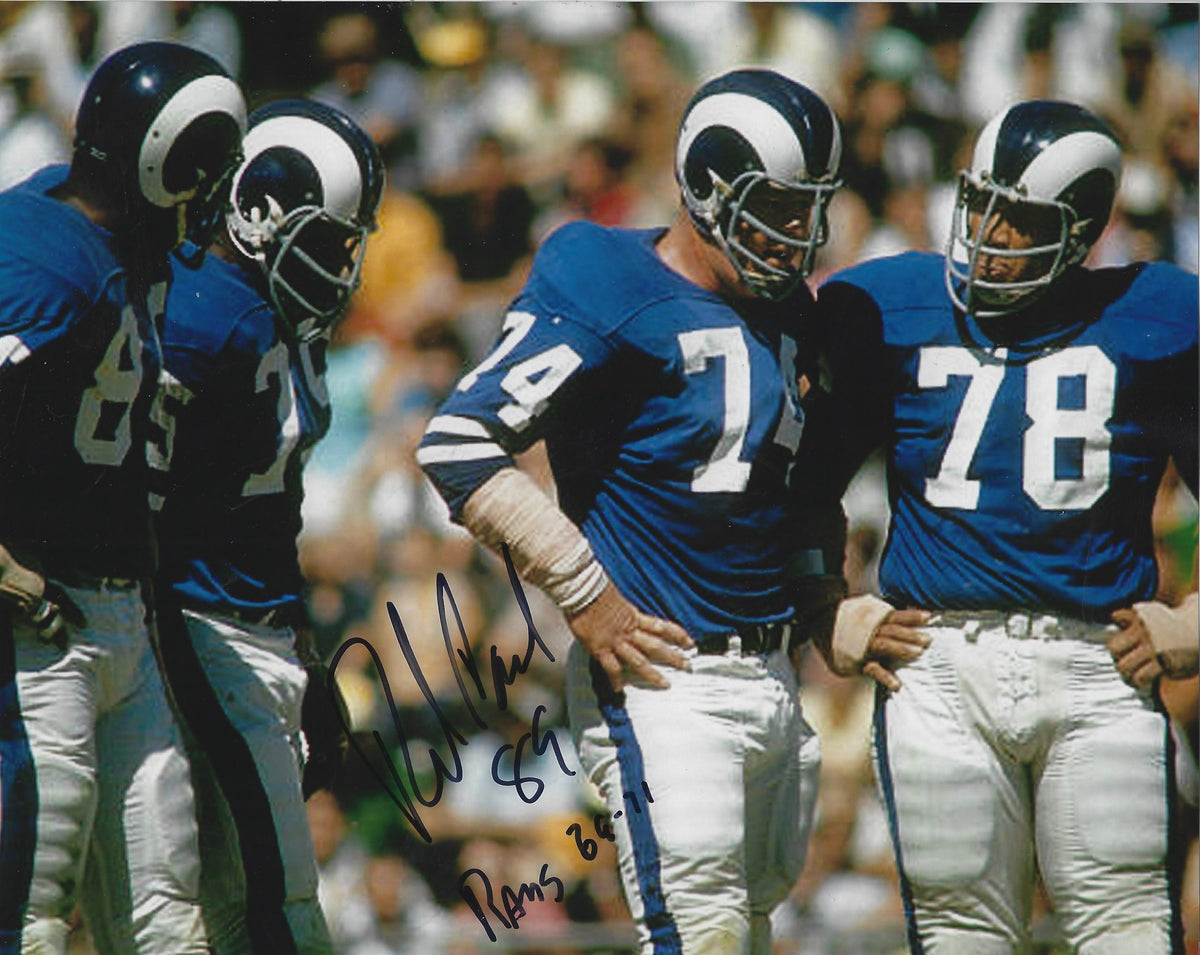 AUTOGRAPHED RICK CASH 8X10 Los Angeles Rams Photo