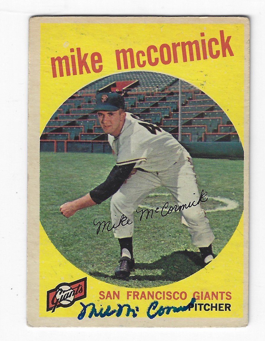 Autographed MIKE MCCORMICK San Francisco Giants 1959 Topps Card