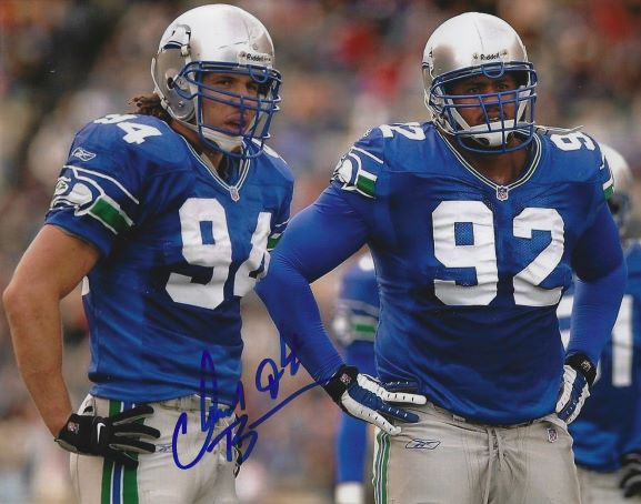 Autographed CHAD BROWN 8X10 Seattle Seahawks Photo