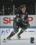 Autographed TROY LONEY "1st Captain" 8x10 Anaheim Ducks Photo