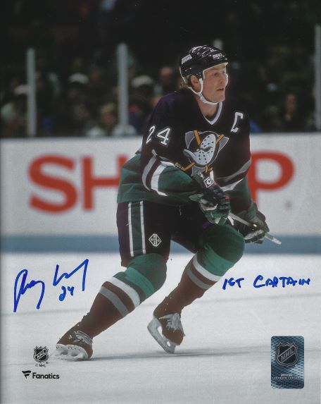 Autographed TROY LONEY "1st Captain" 8x10 Anaheim Ducks Photo