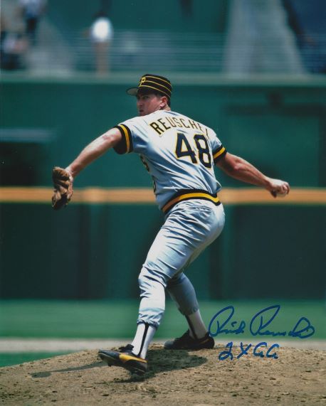 AUTOGRAPHED RICK REUSCHEL "2X GG" 8X10 Pittsburgh Pirates Photo