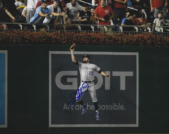 AUTOGRAPHED SAM HILLIARD 8X10 Colorado Rockies Photo