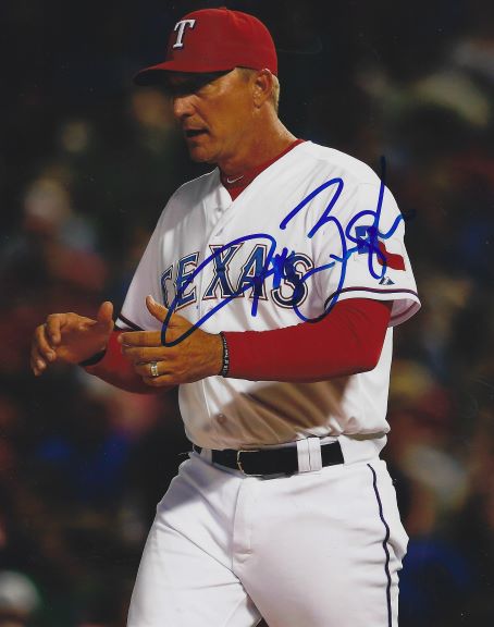 AUTOGRAPHED JEFF BANISTER 8X10 Texas Rangers Photo