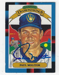 Autographed PAUL MOLITOR Milwaukee Brewers 1987 Donruss Diamond King
