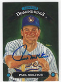 Autographed PAUL MOLITOR Milwaukee Brewers 1992 Donruss Diamond King