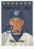 Autographed PAUL MOLITOR Toronto Blue Jays 1993 Donruss Gallery of the Stars Card