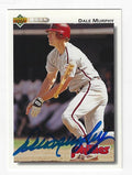 Autographed DALE MURPHY Philadelphia Phillies 1992 Upper Deck Card
