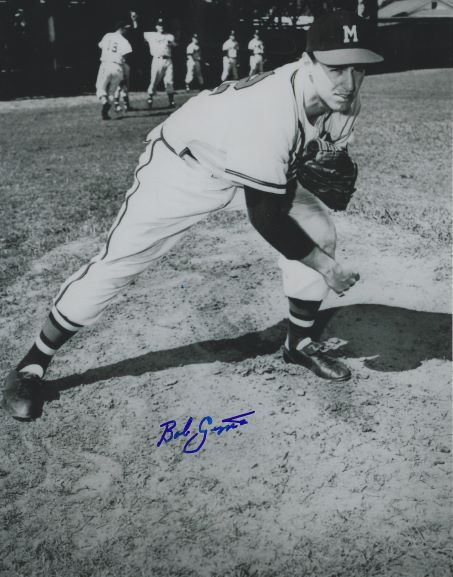 AUTOGRAPHED BOB GIGGIE 8x10 Milwaukee Braves Photo