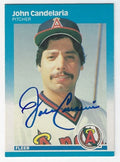 Autographed JOHN CANDELARIA California Angels 1987 Fleer Card