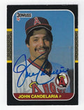 Autographed JOHN CANDELARIA California Angels 1987 Donruss Card
