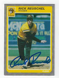 Autographed RICK REUSCHEL Pittsburgh Pirates 1985 Fleer Card