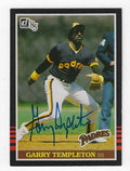 Autographed GARRY TEMPLETON San Diego Padres 1985 Donruss Card