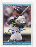 Autographed JOSE CANSECO Oakland A's 1992 Donruss Card