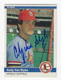 Autographed  ANDY VAN SLYKE St. Louis Cardinals 1984 Fleer Card