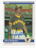 Autographed GARRY TEMPLETON San Diego Padres 1984 Fleer Card