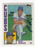 Autographed RICHIE HEBNER Chicago Cubs 1984 Topps Card