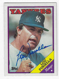 Autographed  LOU PINIELLA New York Yankees 1988 Topps Card