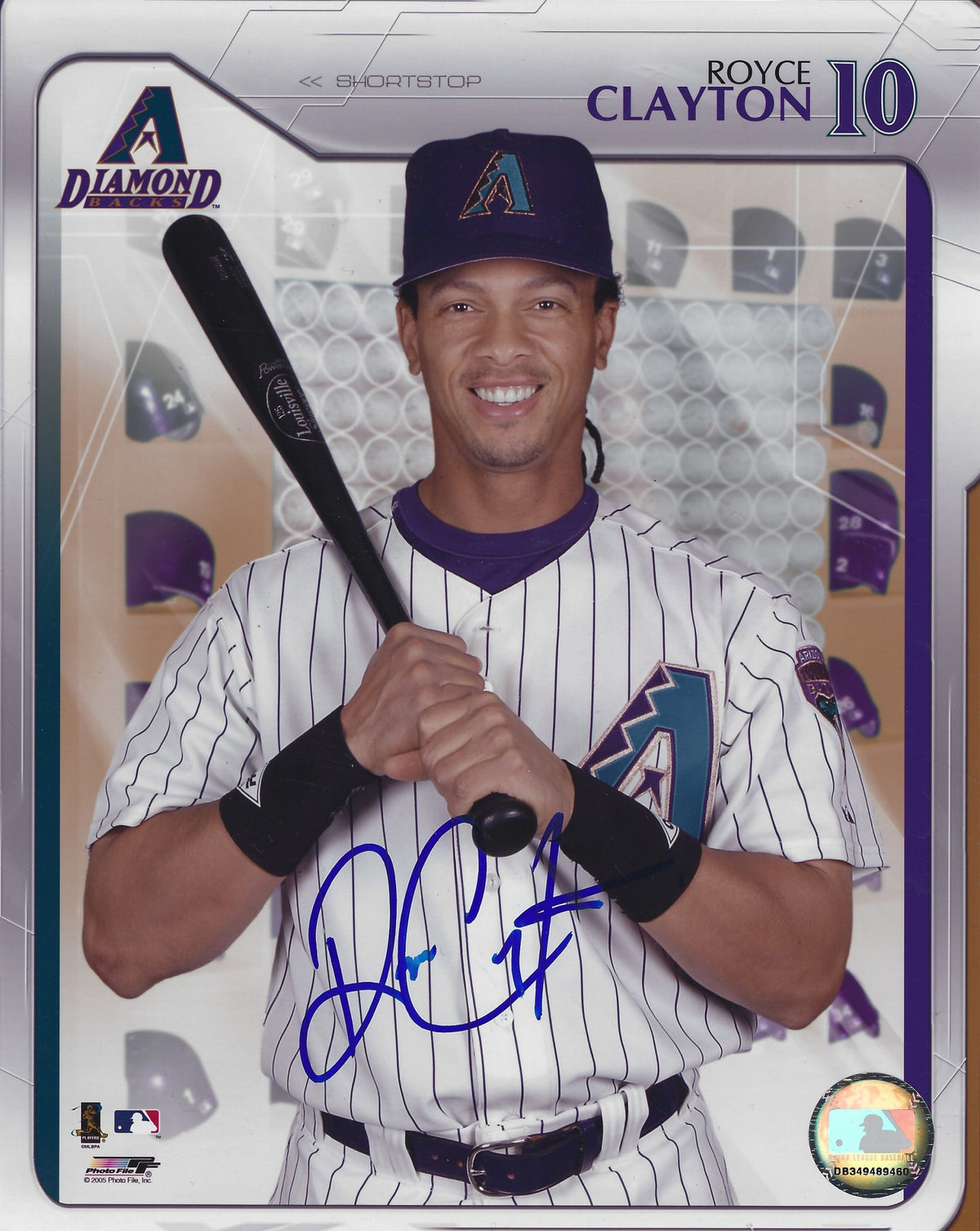 Autographed ROYCE CLAYTON 8x10 Arizona Diamondbacks Photo