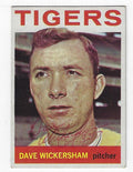 Autographed DAVE WICKERSHAM Detroit Tigers 1964 Topps Card