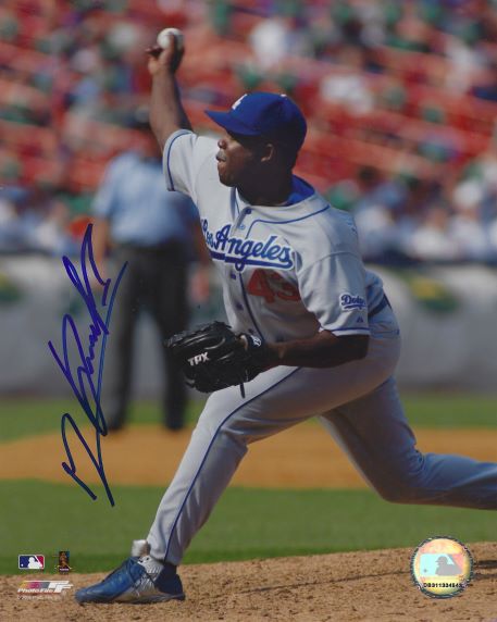 AUTOGRAPHED YHANCY BRAZOBAN 8X10 Los Angeles Dodgers photo